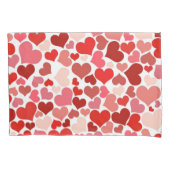 Kunstpatroon, rode harten, liefde kussensloop (Voorkant)