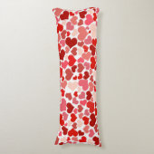 Kunstpatroon, rode harten, liefde lichaamskussen (Voorkant Verticaal)