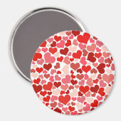 Kunstpatroon, rode harten, liefde magneet (Voorkant / Achterkant)