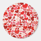 Kunstpatroon, rode harten, liefde magneet (Voorkant)