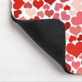 Kunstpatroon, rode harten, liefde muismat (Hoek)