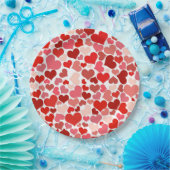 Kunstpatroon, rode harten, liefde papieren bordje (Feest)