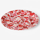 Kunstpatroon, rode harten, liefde papieren bordje (Gekanteld)