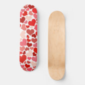 Kunstpatroon, rode harten, liefde persoonlijk skateboard (Voorkant)
