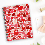 Kunstpatroon, rode harten, liefde planner<br><div class="desc">Cute,  leuke en schattige patronen met rode harten. Moderne en trendy gave,  perfect voor Valentijnsdag.</div>