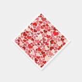 Kunstpatroon, rode harten, liefde servet (Hoek)