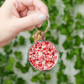 Kunstpatroon, rode harten, liefde sleutelhanger (Hand)