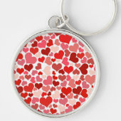 Kunstpatroon, rode harten, liefde sleutelhanger (Voorkant)