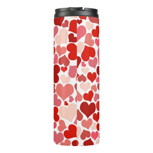 Kunstpatroon, rode harten, liefde thermosbeker (Achterkant)