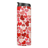 Kunstpatroon, rode harten, liefde thermosbeker (Geroteerd rechts)