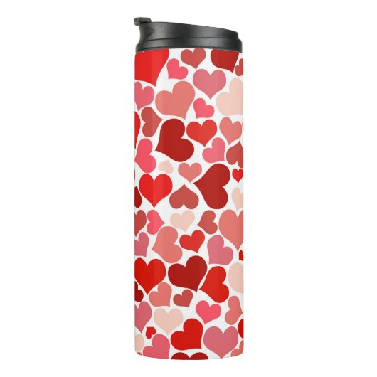 Kunstpatroon, rode harten, liefde thermosbeker (Geroteerd rechts)