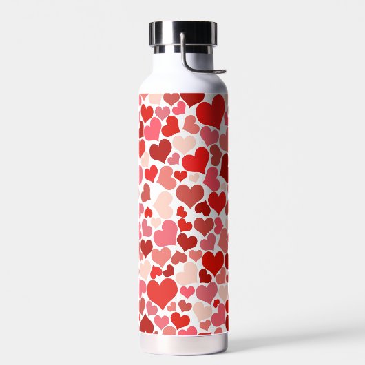 Kunstpatroon, rode harten, liefde waterfles (Links)