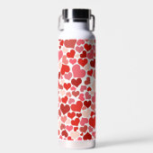 Kunstpatroon, rode harten, liefde waterfles (Voorkant)
