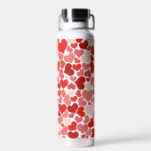 Kunstpatroon, rode harten, liefde waterfles (Achterkant)
