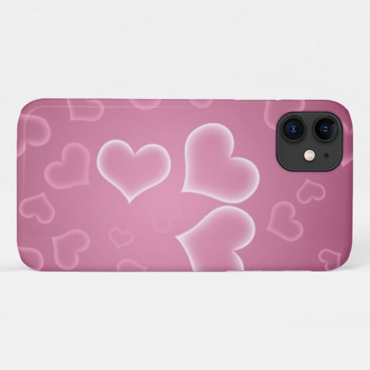 Kunstpatroon, roze harten, hartspatroon Case-Mate iPhone case (Achterkant (horizontaal))