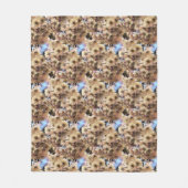 Kunstpatroon roze lenteventilator bloesems Natuur Fleece Deken (Voorkant)