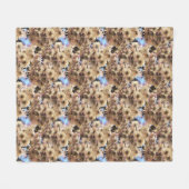 Kunstpatroon roze lenteventilator bloesems Natuur Fleece Deken (Voorkant (Horizontaal))