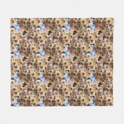 Kunstpatroon roze lenteventilator bloesems Natuur Fleece Deken (Voorkant (Horizontaal))