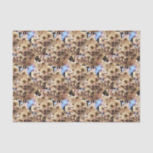 Kunstpatroon roze lenteventilator bloesems Natuur Tissuepapier (Voorkant)