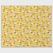 Kunstpatroon Samurai Jack Sword Poses Character Pa Cadeaupapier (Vlak)