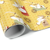 Kunstpatroon Samurai Jack Sword Poses Character Pa Cadeaupapier (Rol Hoek)