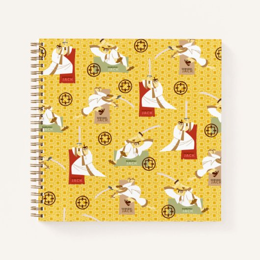 Kunstpatroon Samurai Jack Sword Poses Character Pa Notitieboek (Voorkant)