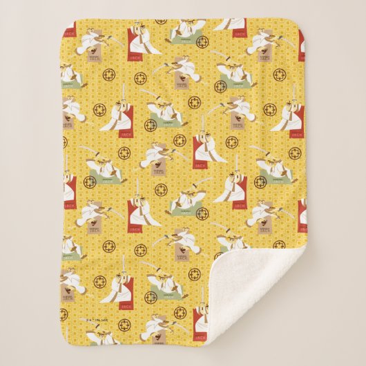 Kunstpatroon Samurai Jack Sword Poses Character Pa Sherpa Deken (Voorkant)