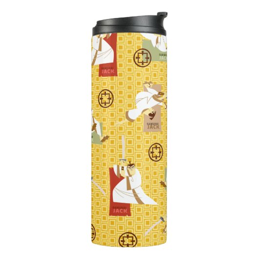 Kunstpatroon Samurai Jack Sword Poses Character Pa Thermosbeker (Gedraaid links)