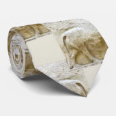 Kunstpatroon van de antieke leeuwsculptuur stropdas (Opgerold)