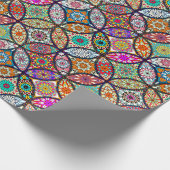 Kunstpatroon van Floral mandalas Cadeaupapier (Hoek)