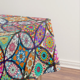 Kunstpatroon van Floral mandalas Tafelkleed