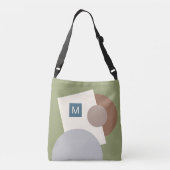 Kunstpatroon voor Abstracte geometrische cirkels v Crossbody Tas (Achterkant)