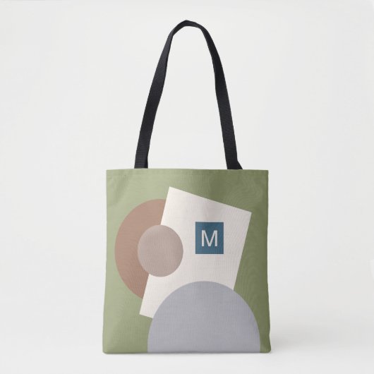 Kunstpatroon voor Abstracte geometrische cirkels v Tote Bag (Voorkant)