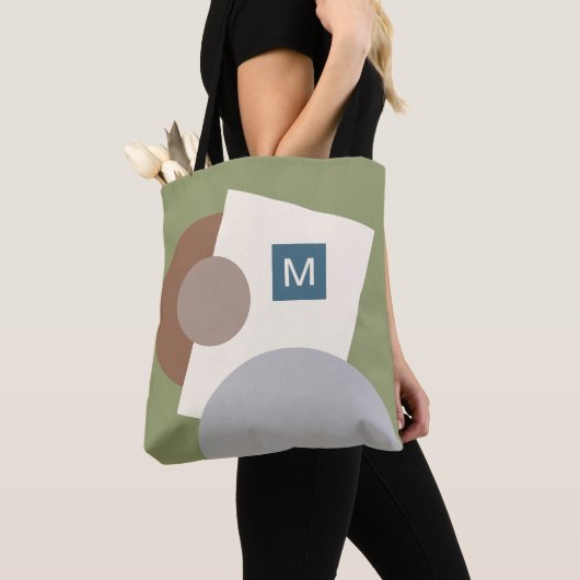 Kunstpatroon voor Abstracte geometrische cirkels v Tote Bag (Dichtbij)