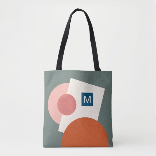 Kunstpatroon voor Abstracte geometrische cirkels v Tote Bag (Voorkant)