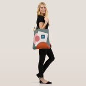 Kunstpatroon voor Abstracte geometrische cirkels v Tote Bag (Op model)
