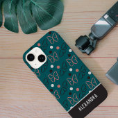 Kunstpatroon voor blauwe grijze vlinder Case-Mate iPhone case