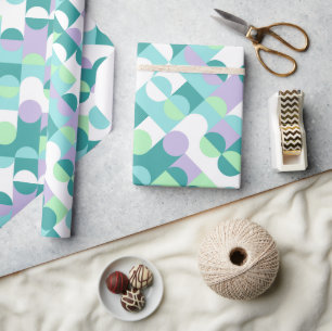 Kunstpatroon voor Blauwgroen blauwe Mint Groene Ci Cadeaupapier