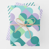 Kunstpatroon voor Blauwgroen blauwe Mint Groene Ci Inpakpapier Vel (In situ)