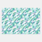 Kunstpatroon voor Blauwgroen blauwe Mint Groene Ci Inpakpapier Vel (Voorkant 3)