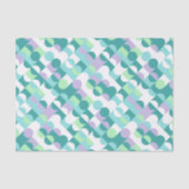 Kunstpatroon voor Blauwgroen blauwe Mint Groene Ci Tissuepapier (Voorkant)