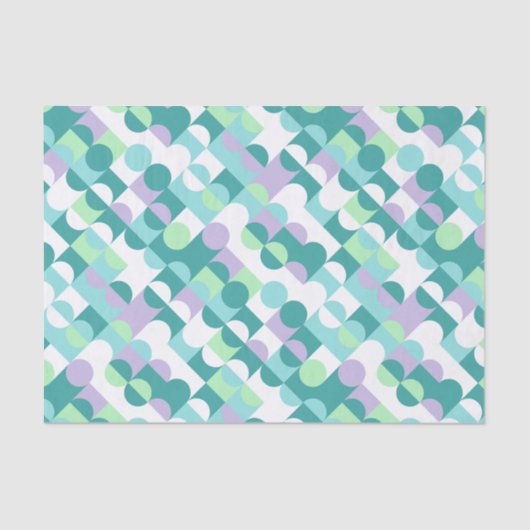 Kunstpatroon voor Blauwgroen blauwe Mint Groene Ci Tissuepapier (Voorkant)