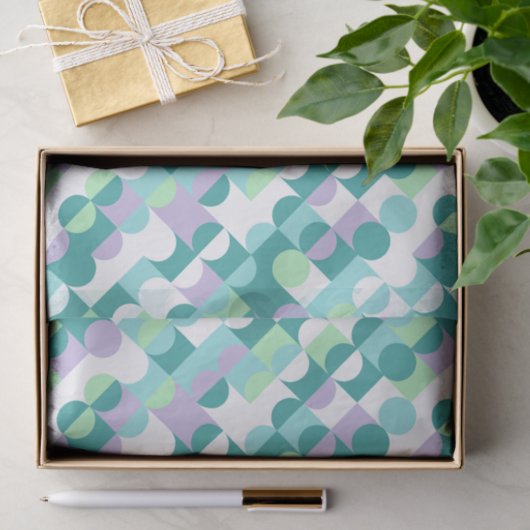 Kunstpatroon voor Blauwgroen blauwe Mint Groene Ci Tissuepapier (Geschenk)