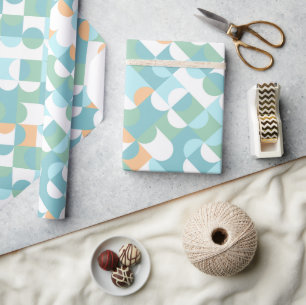 Kunstpatroon voor lichte Blauwgroen blauwe groene  Cadeaupapier