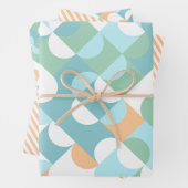 Kunstpatroon voor lichte Blauwgroen blauwe groene Inpakpapier Vel (In situ)