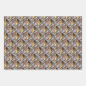 Kunstpatroon voor Natuur met vogelwassing  Inpakpapier Vel (Voorkant 3)