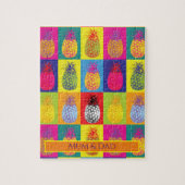 Kunstpatroon voor oude moderne kunstananas Pop Legpuzzel (Verticaal)