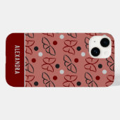 Kunstpatroon voor  roze roze grijze vlinder Case-Mate iPhone case (Achterkant (horizontaal))