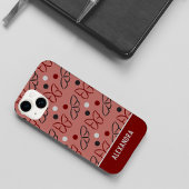 Kunstpatroon voor  roze roze grijze vlinder Case-Mate iPhone case