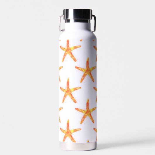 Kunstpatroon voor Starfish Waterverf Waterfles (Voorkant)
